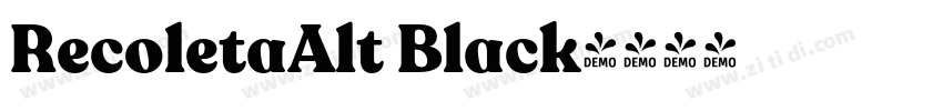 RecoletaAlt Black字体转换